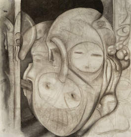 2025, untitled, charcoal on paper, 1450x1400 mm 